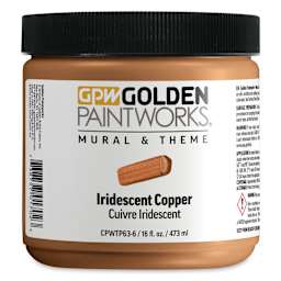 Golden Paintworks Mural and Theme Acrylic Paint - Iridescent Copper, 16 oz, Jar