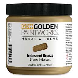Golden Paintworks Mural and Theme Acrylic Paint - Iridescent Bronze, 16 oz, Jar