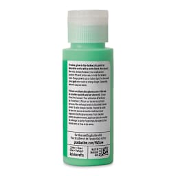 Plaid FolkArt Glow In The Dark Acrylic Paint - Green, 2 oz, Bottle (Back)