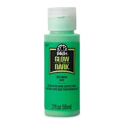 Plaid FolkArt Glow In The Dark Acrylic Paint - Green, 2 oz, Bottle (Front)