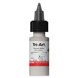 Tri-Art Low-Viscosity Artist Acrylic - Titanium White, 34 ml Tube