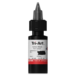 Tri-Art Low-Viscosity Artist Acrylic - Carbon Black, 34 ml Tube