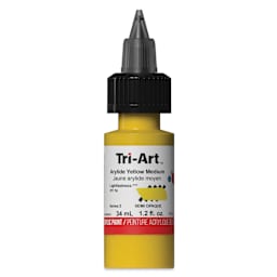 Tri-Art Low-Viscosity Artist Acrylic - Arylide Yellow Medium, 34 ml Tube