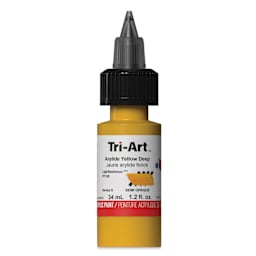 Tri-Art Low-Viscosity Artist Acrylic - Arylide Yellow Deep, 34 ml Tube