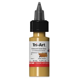 Tri-Art Low-Viscosity Artist Acrylic - Iridescent Gold Deep, 34 ml Tube