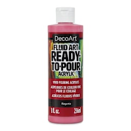DecoArt Fluid Art Ready-To-Pour Acrylic - Magenta, 8 oz Bottle (Front)