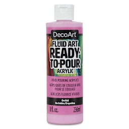 DecoArt Fluid Art Ready-To-Pour Acrylic - Orchid, 8 oz Bottle (Front)