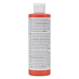 DecoArt Fluid Art Ready-To-Pour Acrylic - Poppy Red, 8 oz Bottle (Back)