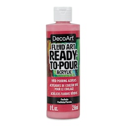 DecoArt Fluid Art Ready-To-Pour Acrylic - Fuschia, 8 oz Bottle (Front)