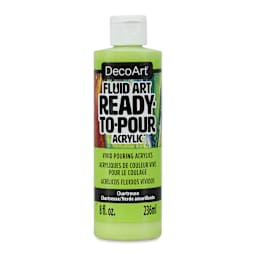 DecoArt Fluid Art Ready-To-Pour Acrylic - Chartreuse, 8 oz Bottle (Front)