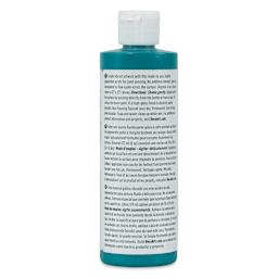 DecoArt Fluid Art Ready-To-Pour Acrylic - Deep Turquoise, 8 oz Bottle (Back)