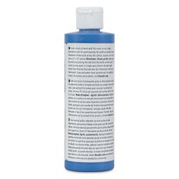 DecoArt Fluid Art Ready-To-Pour Acrylic - Bright Blue, 8 oz bottle (Back)