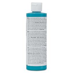 DecoArt Fluid Art Ready-To-Pour Acrylic - Tropical Blue, 8 oz Bottle (Back)