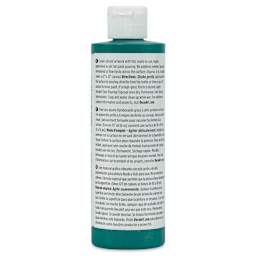 DecoArt Fluid Art Ready-To-Pour Acrylic - Deep Teal, 8 oz Bottle back