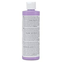DecoArt Fluid Art Ready-To-Pour Acrylic - Lavender, 8 oz Bottle (Back)