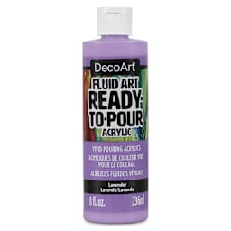 DecoArt Fluid Art Ready-To-Pour Acrylic - Lavender, 8 oz Bottle (Front)