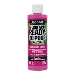 DecoArt Fluid Art Ready-To-Pour Acrylic - Neon Purple, 8 oz Bottle (Front)