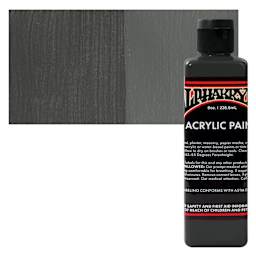 Alpha6 Alphakrylic Acrylic Paint - Medium Grey, 8 oz bottle and swatch