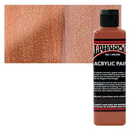 Alpha6 Alphakrylic Acrylic Paint - Metallic Crimson, 8 oz bottle and swatch