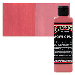 Alpha6 Alphakrylic Acrylic Paint - Dark Pink, 5 oz bottle and swatch