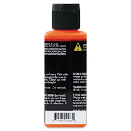 Alpha6 Alphakrylic Acrylic Paint - Electroshock Orange, 5 oz (back)
