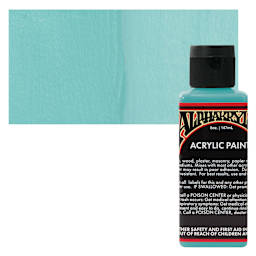 Alpha6 Alphakrylic Acrylic Paint - Aqua, 5 oz bottle and swatch