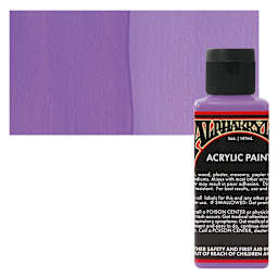 Alpha6 Alphakrylic Acrylic Paint - Violet, 5 oz bottle and swatch