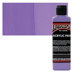 Alpha6 Alphakrylic Acrylic Paint - Violet, 8 oz bottle and swatch