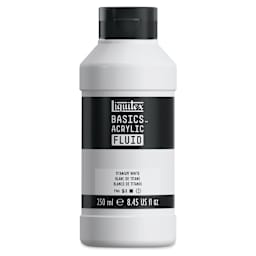 Liquitex Basics Acrylic Fluid Paint - Titanium White, 250 ml