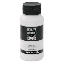 Liquitex Basics Acrylic Fluid Paint - Titanium White, 118 ml