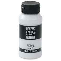 Liquitex Basics Acrylic Fluid Paint - Iridescent White, 118 ml