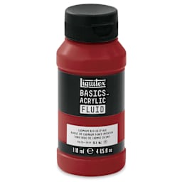 Liquitex Basics Acrylic Fluid Paint - Cadmium Red Deep Hue, 118 ml