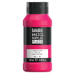 Liquitex Basics Acrylic Fluid Paint - Fluorescent Pink, 118 ml
