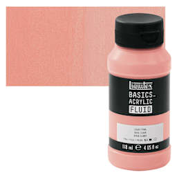 Liquitex Basics Acrylic Fluid Paint - Light Pink, 118 ml bottle and swatch