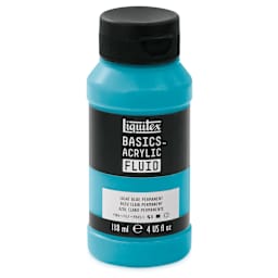 Liquitex Basics Acrylic Fluid Paint - Light Blue Permanent, 118 ml