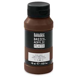 Liquitex Basics Acrylic Fluid Paint - Burnt Umber, 118 ml
