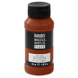 Liquitex Basics Acrylic Fluid Paint - Burnt Sienna, 118 ml