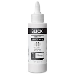 Blick Artists’ Fluid Acrylic - Zinc White, 100 ml