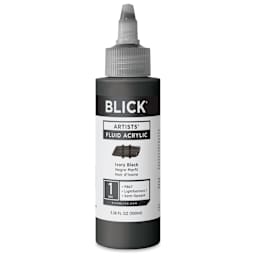 Blick Artists’ Fluid Acrylic - Ivory Black, 100 ml