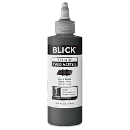 Blick Artists’ Fluid Acrylic - Ivory Black, 200 ml