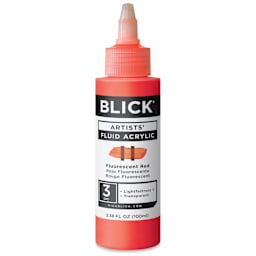 Blick Artists’ Fluid Acrylic - Fluorescent Red, 100 ml