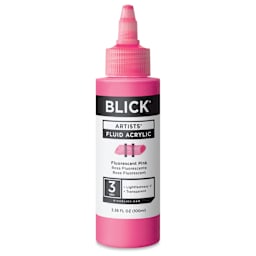 Blick Artists’ Fluid Acrylic - Fluorescent Pink, 100 ml