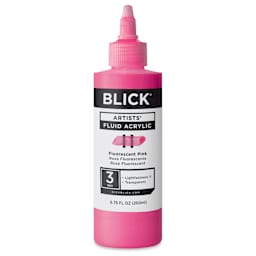 Blick Artists’ Fluid Acrylic - Fluorescent Pink, 200 ml