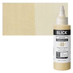 Blick Artists’ Fluid Acrylic - Unbleached Titanium, 100 ml Bottle and Swatch