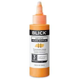 Blick Artists’ Fluid Acrylic - Fluorescent Orange, 100 ml