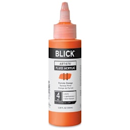 Blick Artists’ Fluid Acrylic - Pyrrole Orange, 100 ml