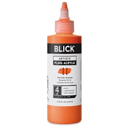 Blick Artists’ Fluid Acrylic - Pyrrole Orange, 200 ml