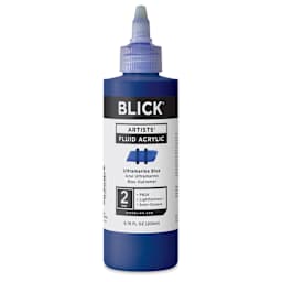 Blick Artists’ Fluid Acrylic - Ultramarine Blue, 200 ml