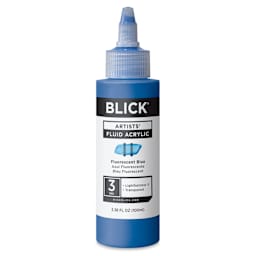 Blick Artists’ Fluid Acrylic - Fluorescent Blue, 100 ml