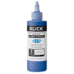 Blick Artists’ Fluid Acrylic - Fluorescent Blue, 200 ml